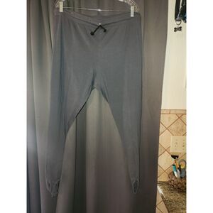 C'est La Vie Gray Stirrup Leggings Size XL 18/20 High Waist Ankle Holder Knit
